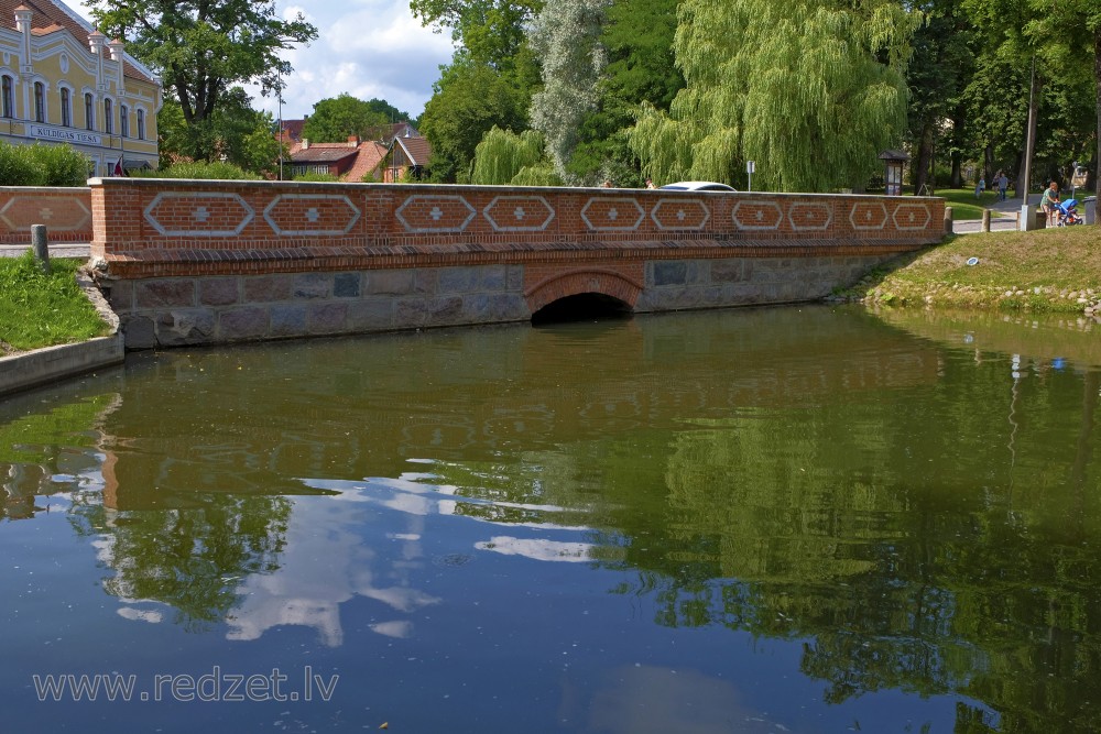 Bridge across the Alekšupīte River, Latvia