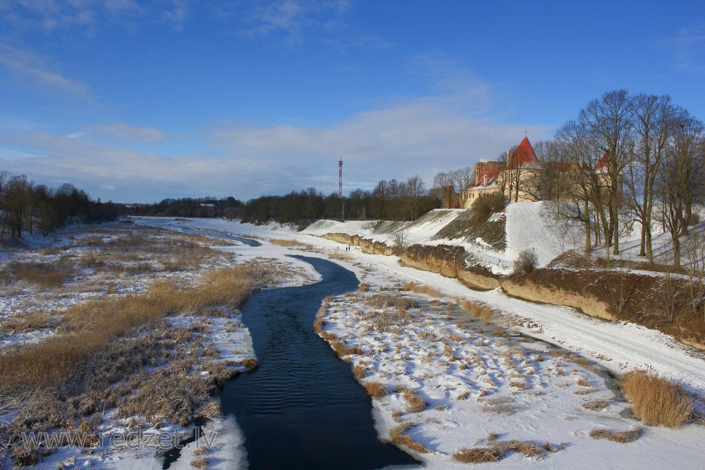 River Mūsa near the Castle of Bauska