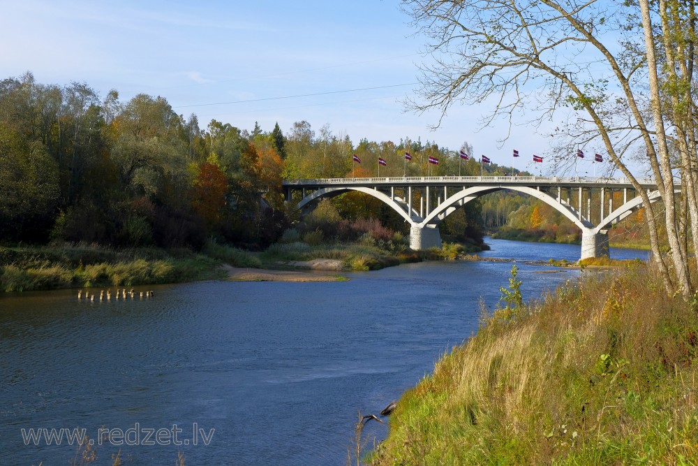 Bridge over Gauja River in Sigulda, Latvia