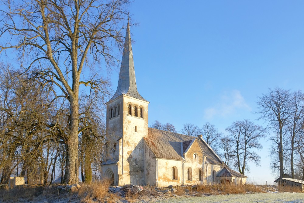 Kabiles luterāņu baznīca ziemā