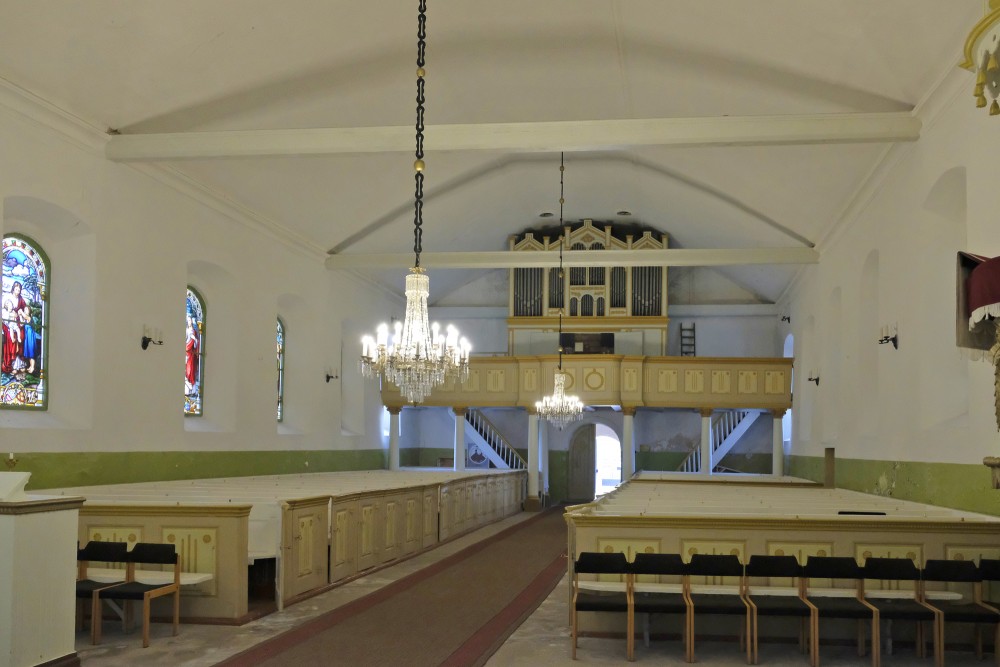Valtaiķu luterāņu baznīcas iekštelpas