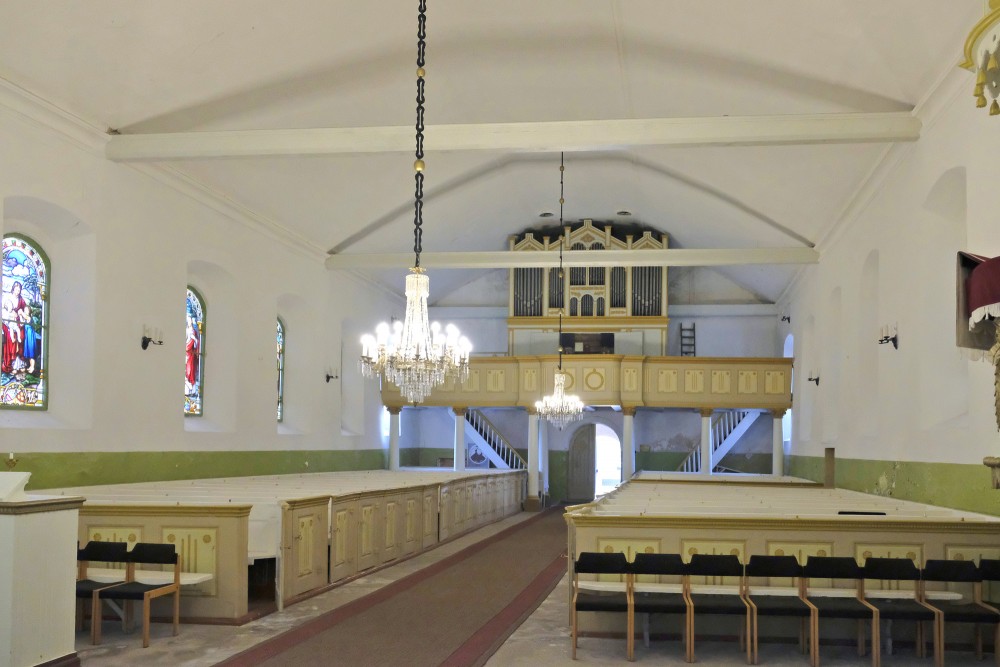 Valtaiķu luterāņu baznīcas iekštelpas