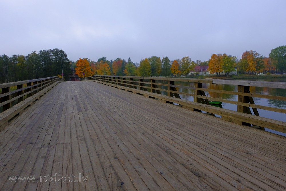 Alūksne Castle Island Tree Bridge, Latvia