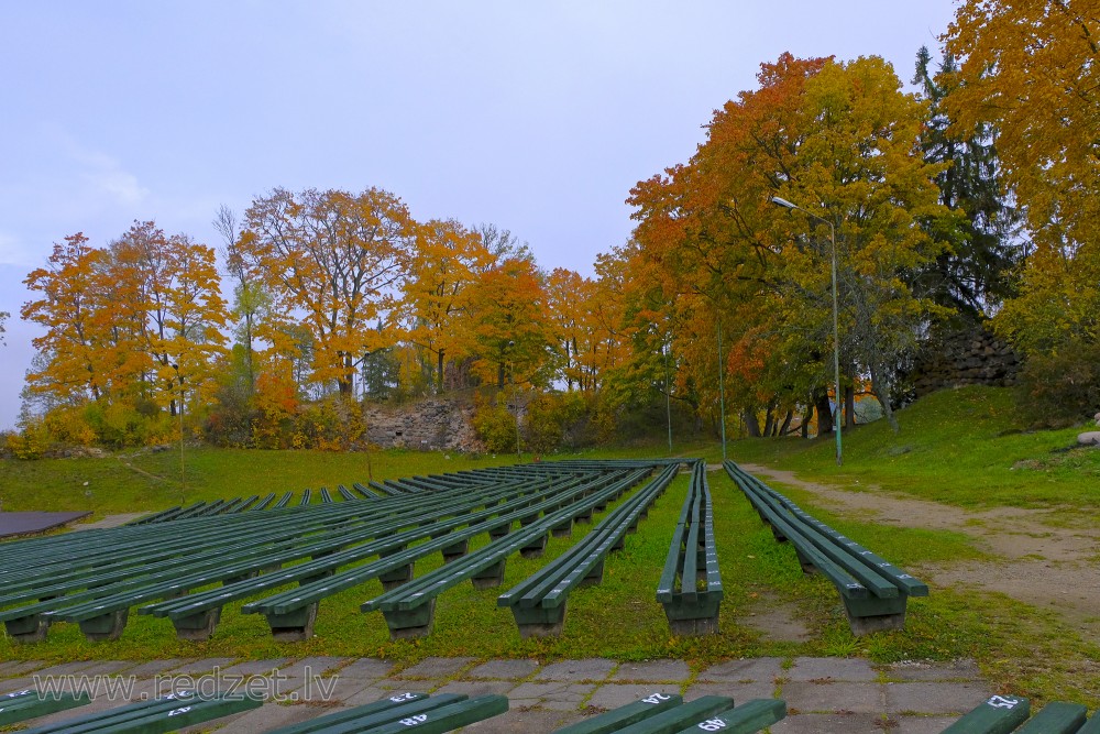 Bandstand in Alūksne Castle ruins