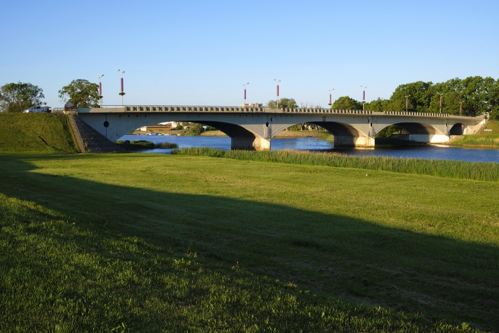 Bridge over River Lielupe in Jelgava