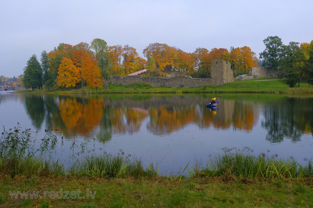 View of the Alūksne Castle ruins