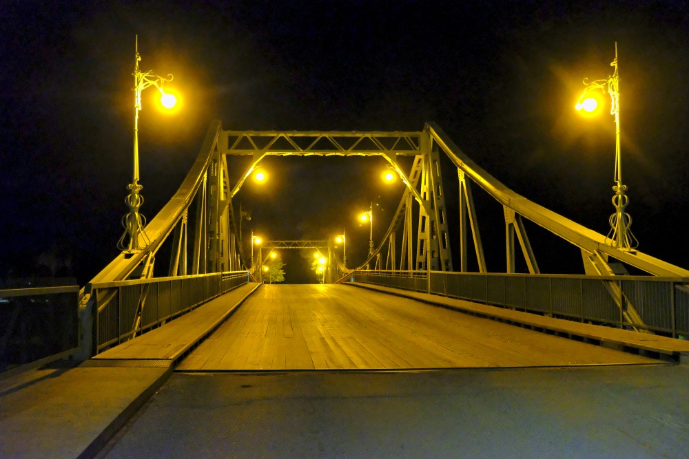 Oskars Kalpaks Bridge at Night (Liepāja)