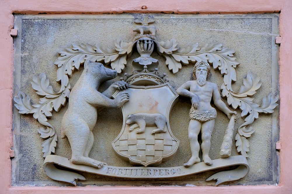 Von Behr family Coat of Arms on Castle