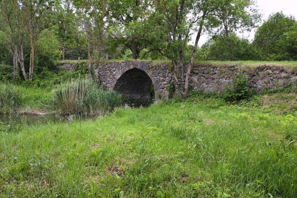 Mūrmuiža Arched Stone Bridge over River Vilce