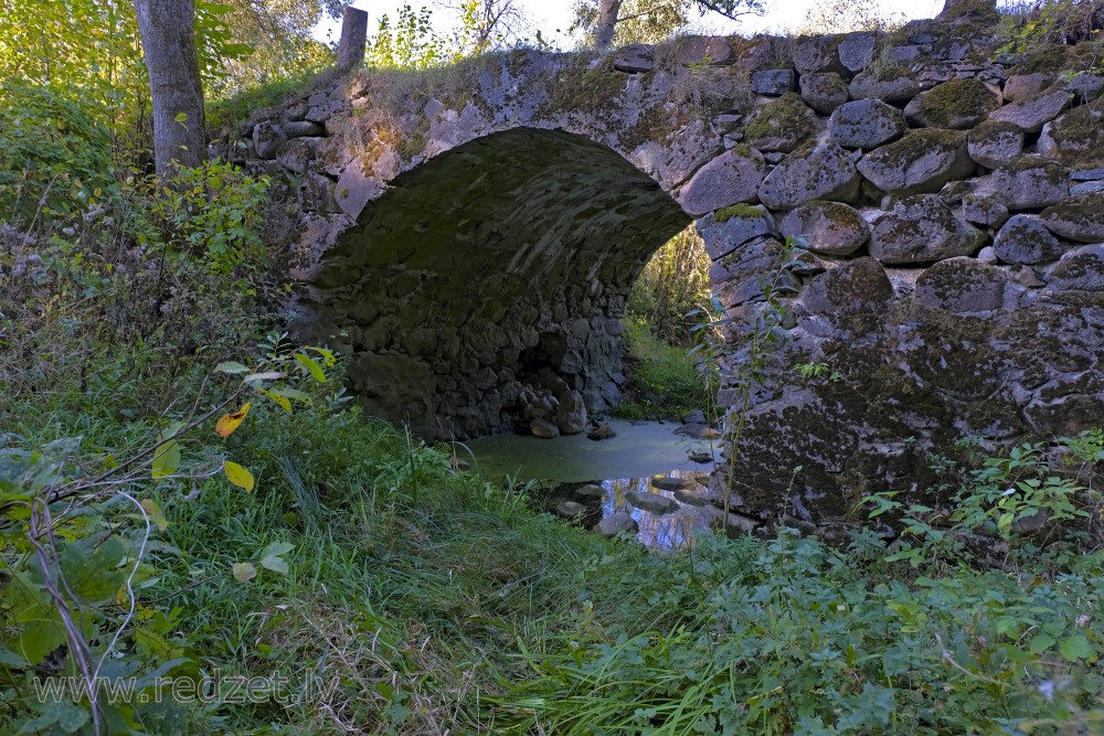 Mūrmuiža Arched Stone Bridge over River Vilce