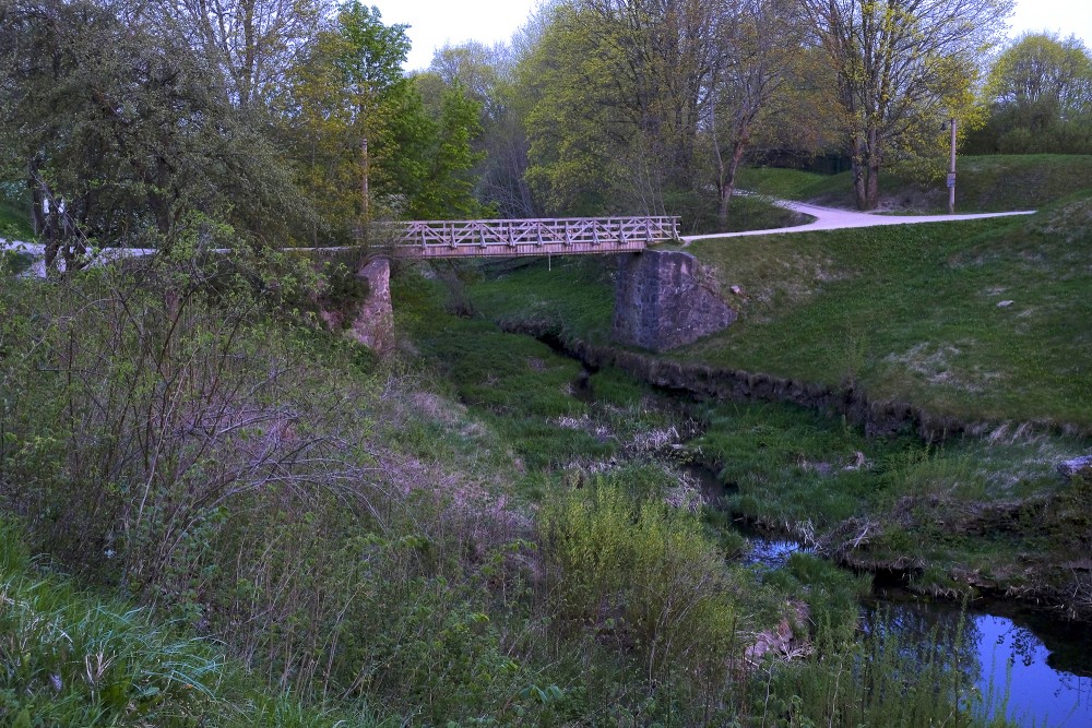 Wooden bridge to Mārtiņsala in Kuldīga