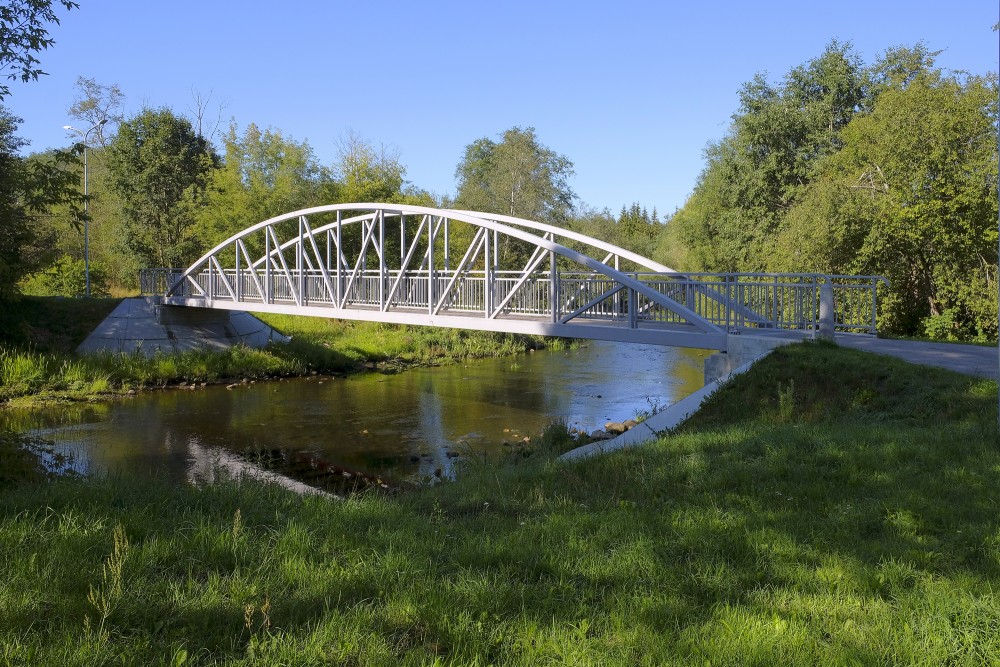 Pedestrian Bridge over the Malta River in Viļāni