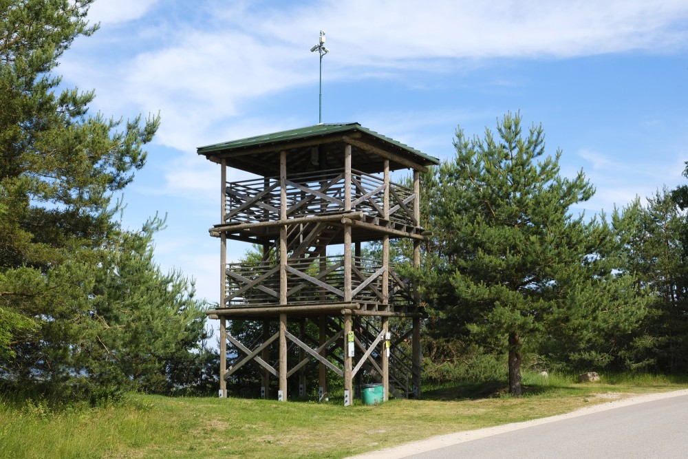 Watchtowers by the Mersrags Lighthouse, Latvia