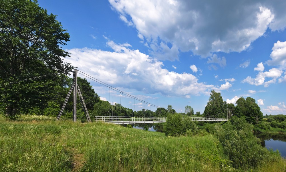 Vecsaikava Pedestrian Bridge over Aiviekste
