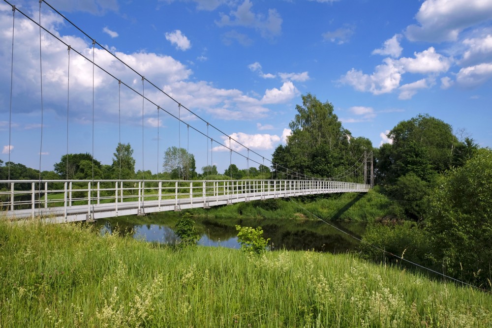 Vecsaikava Pedestrian Bridge over Aiviekste