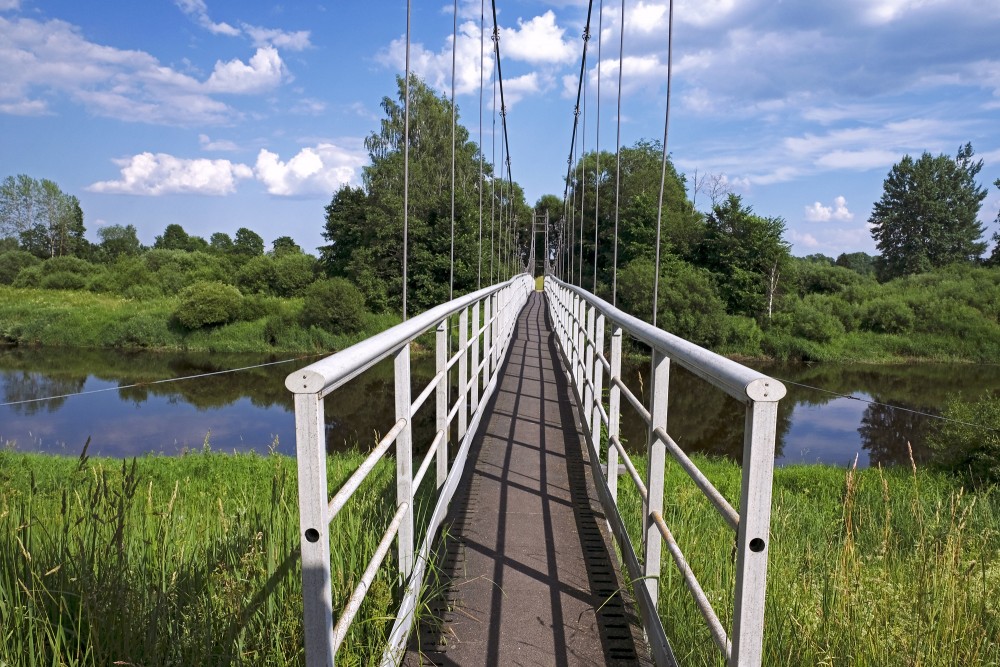Vecsaikava Pedestrian Bridge over Aiviekste