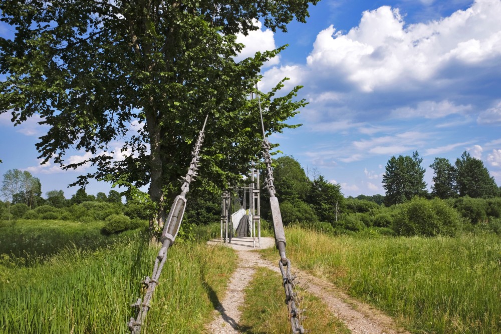 Vecsaikava Pedestrian Bridge over Aiviekste