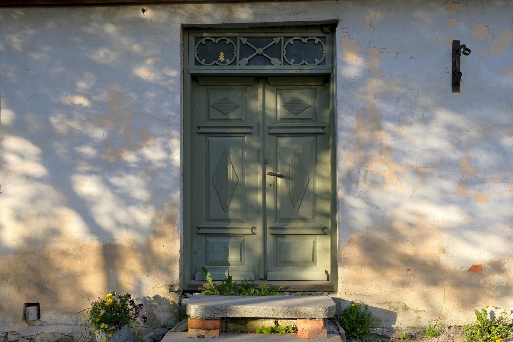 Wooden door, Old Town of Kuldīga, Upes street 1