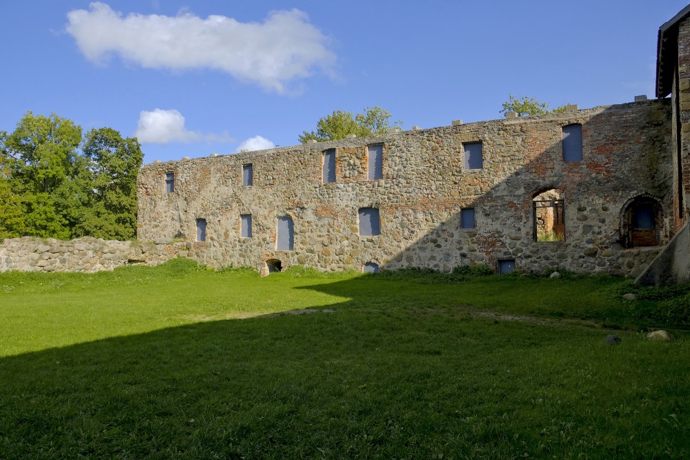 The Courtyard of the Aizpute Castle Ruins