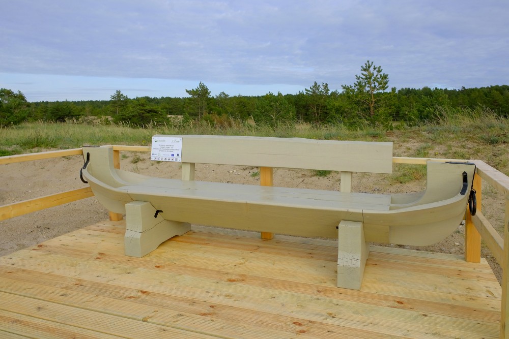 Bench on Ventspils beach