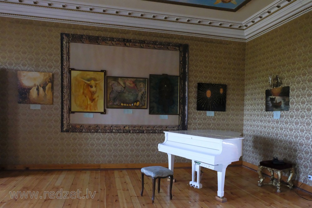 White Grand Piano at Brukna Manor