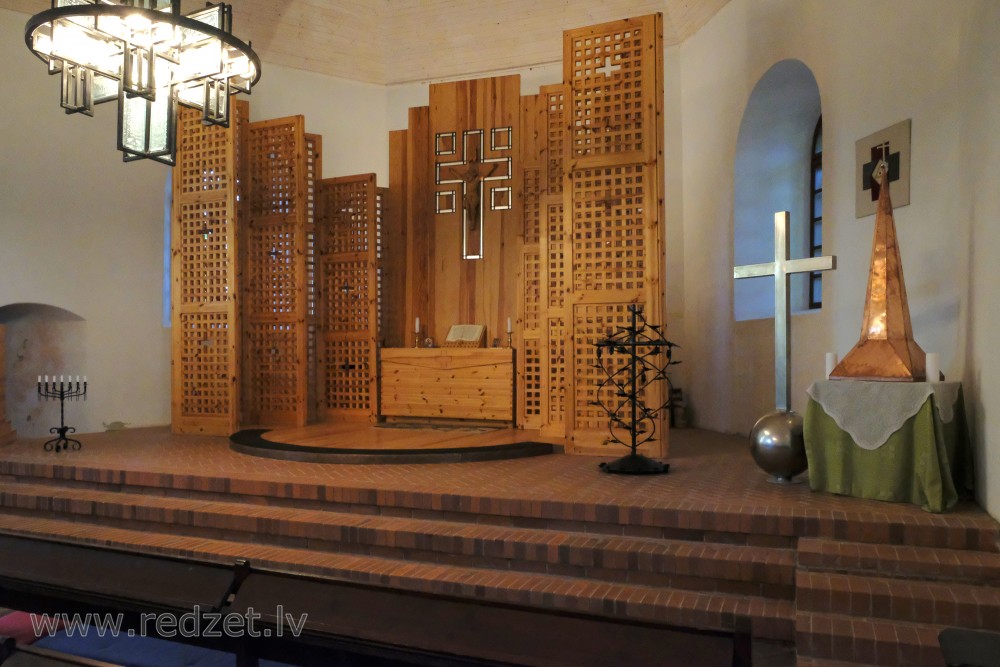 Inside Vārme Lutheran Church, Latvia