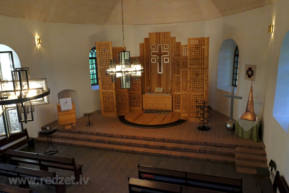 Interior of Vārme Lutheran Church, Latvia