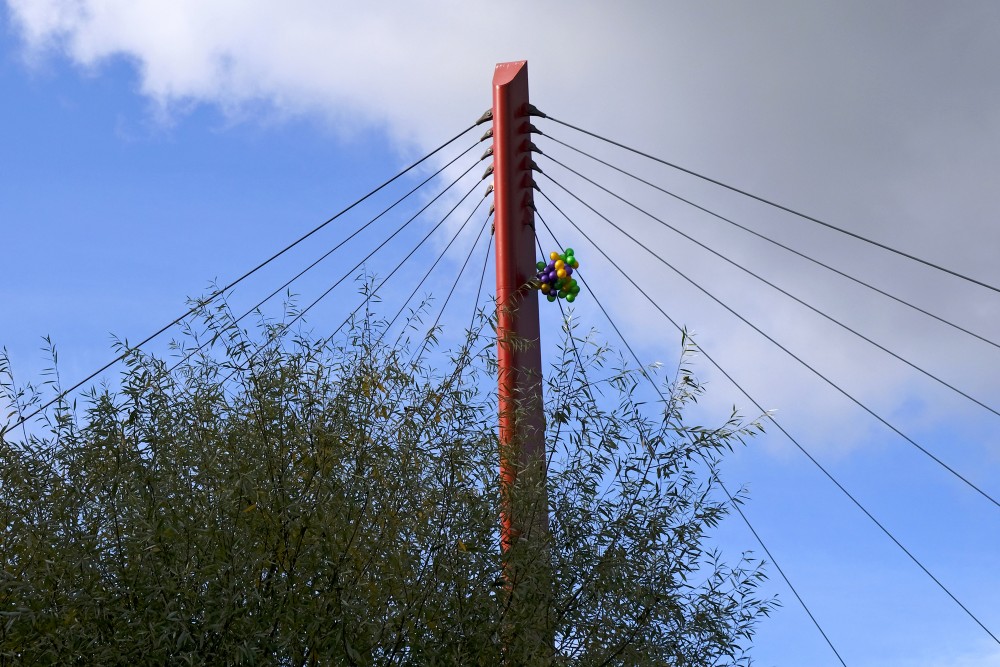Balloons in Cables of Mītava Bridge