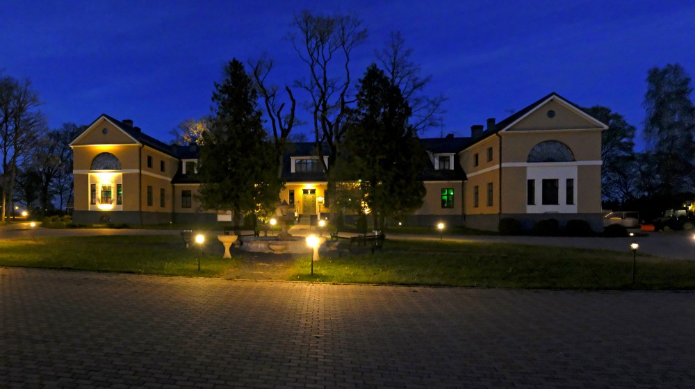 Skrunda Manor In Night