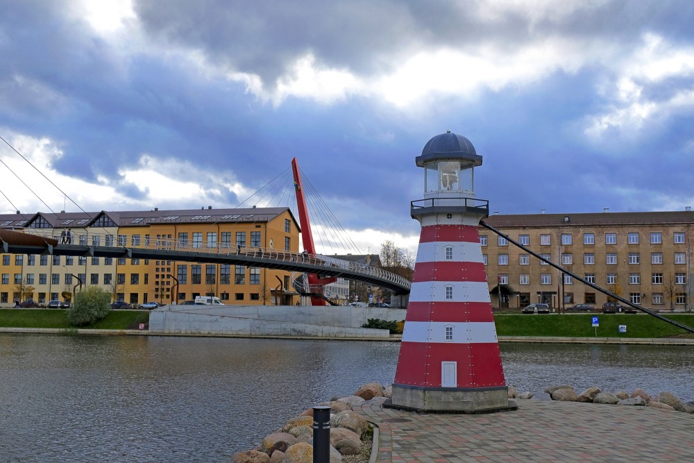 Pasta Sala Lighthouse and Mitava Bridge