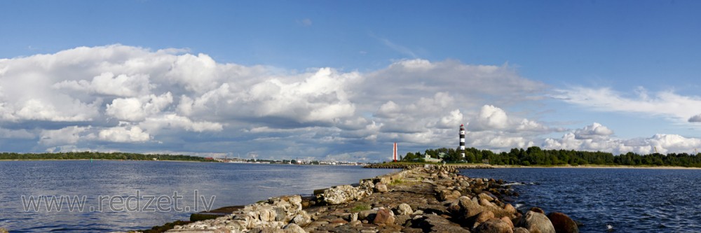 Daugavgriva pier Panorama, Rīga, Latvia