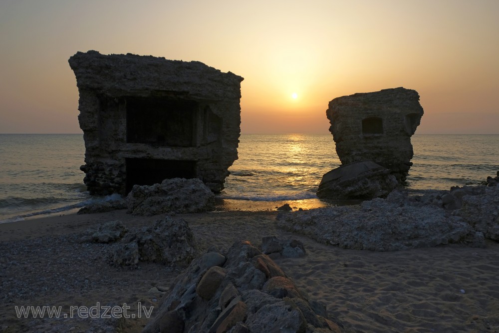 Ruins Of The Northern Forts At Sunset