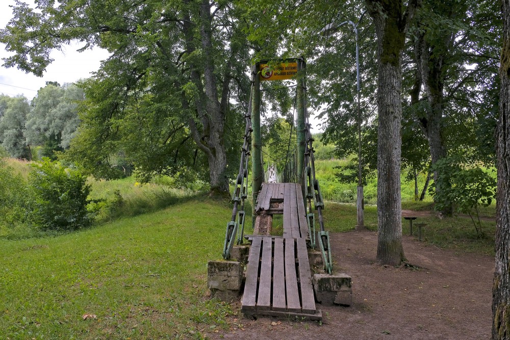Pedestrian Bridge over Salaca in Staicele near the Stage