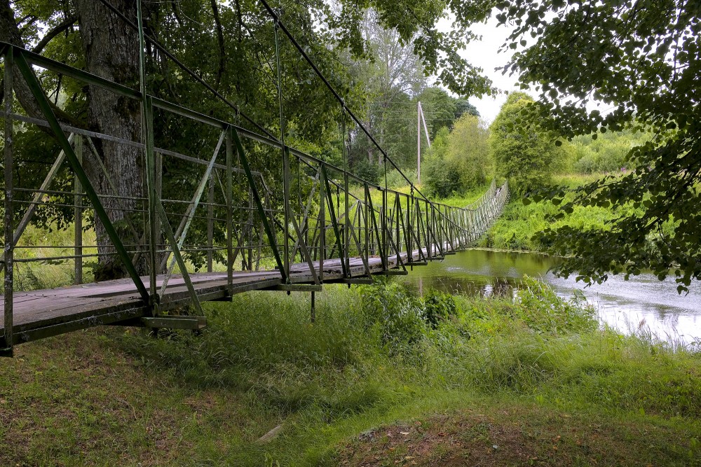 Pedestrian Bridge over Salaca in Staicele near the Stage