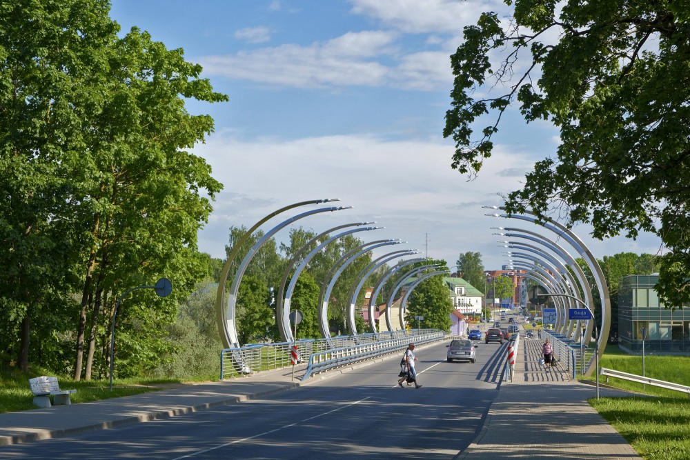 Bridge Over The Gauja In Valmiera
