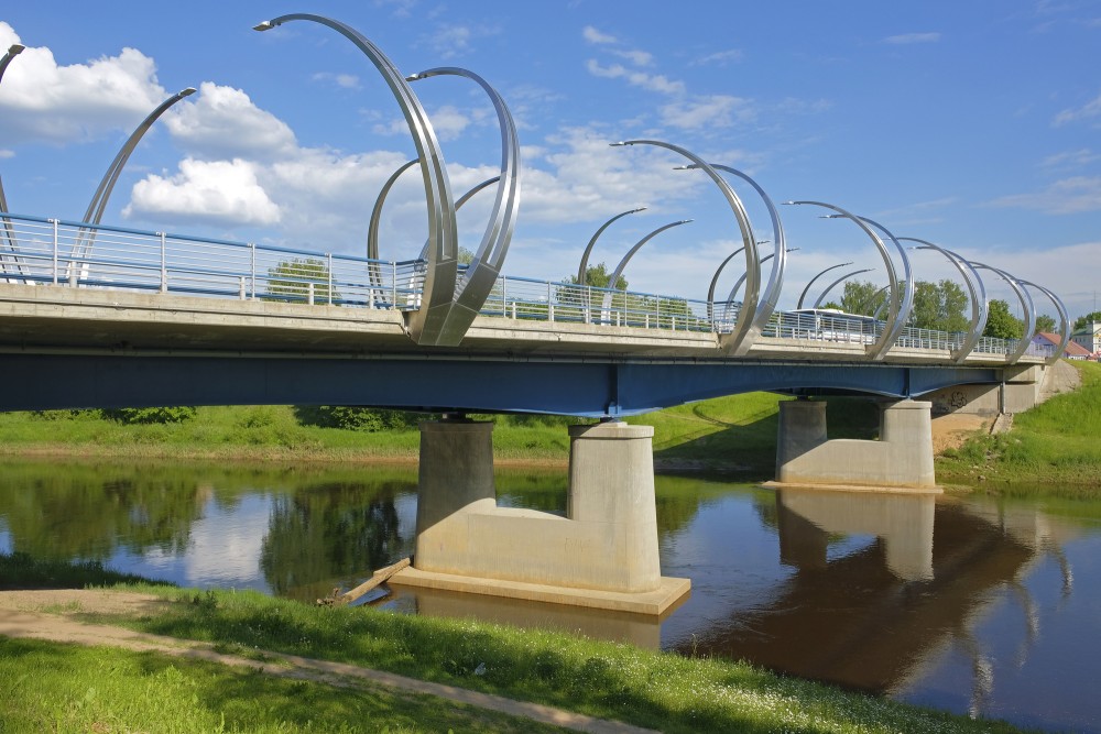 Bridge Over The Gauja In Valmiera