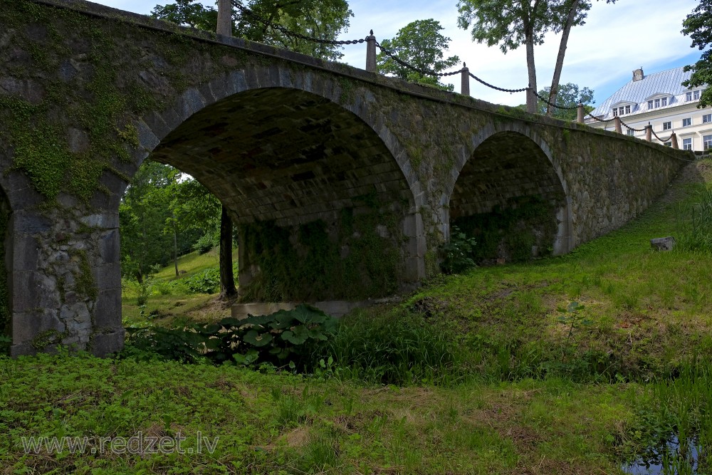 Arch Stone Bridge In Kazdanga, Latvia