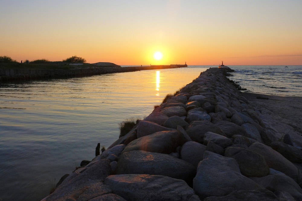 Pavilosta Pier at Sunset