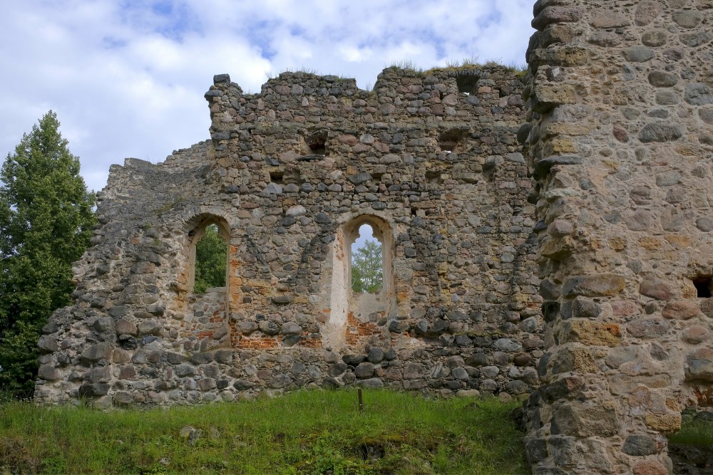 Ruins of the Rauna Medieval Castle in Latvia