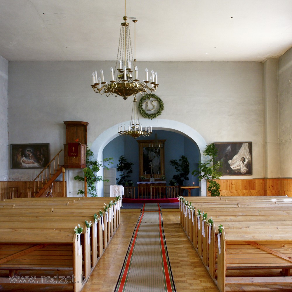 Kokneses luterāņu baznīcas iekštelpas