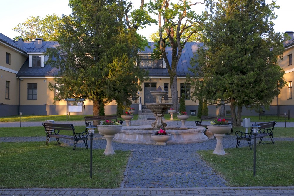 Fountain In The Yard Of Skrunda Manor