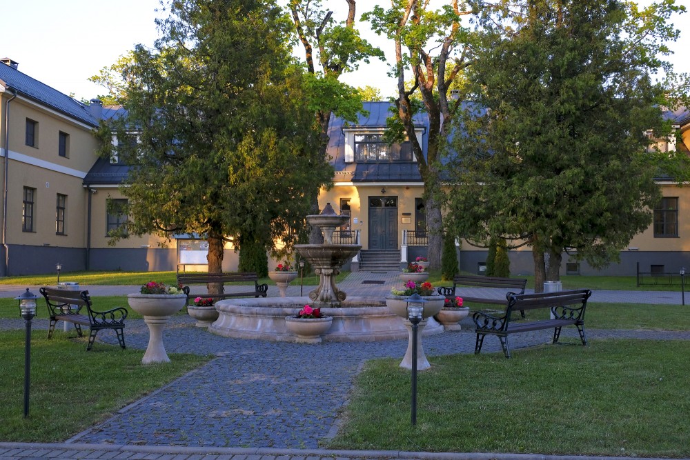 Fountain In The Yard Of Skrunda Manor
