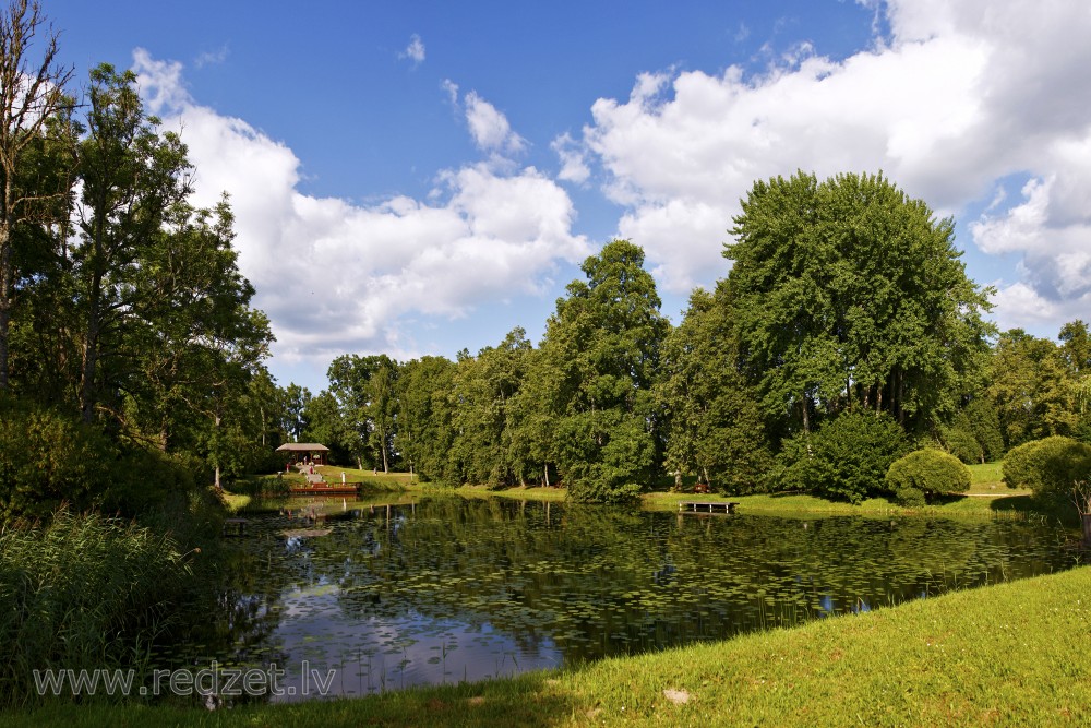 Jaunmoku Castle with Park  and Pond