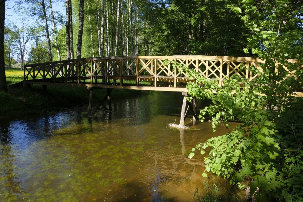 Koka tilts pār Auces upi Bēnē