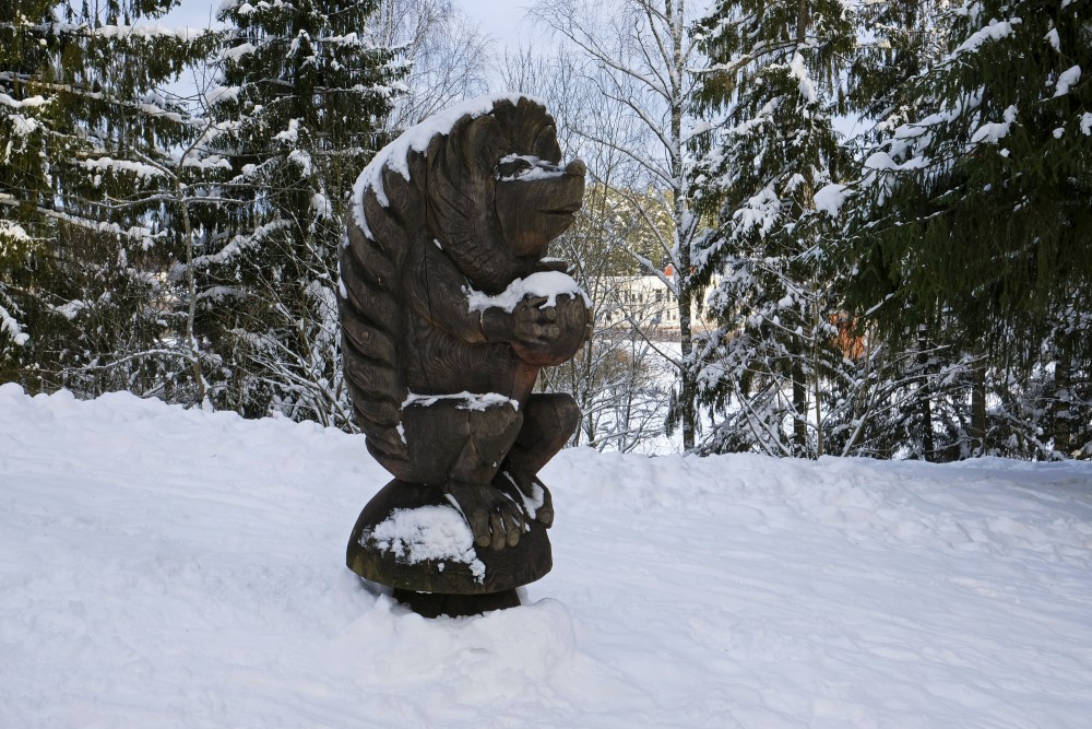 Wooden Sculpture "Hedgehog" (Ogre Town)