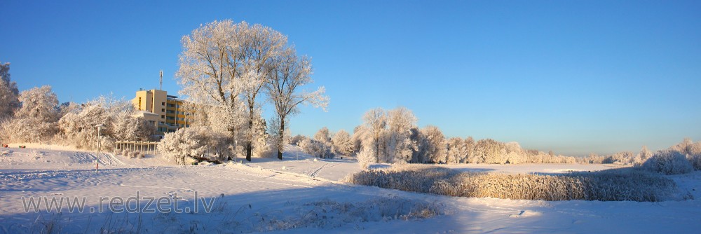 Panorama of Talsi in Winter