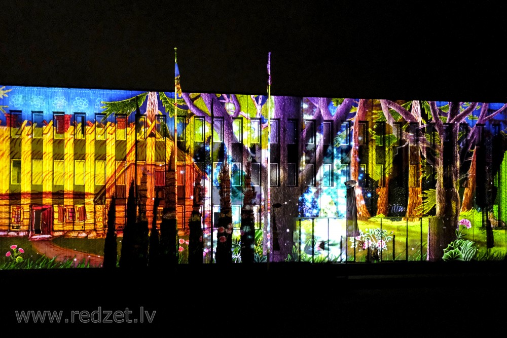 Light Festival “Staro Rīga 2018” - A Staged Video-projection "Sprīdītis"