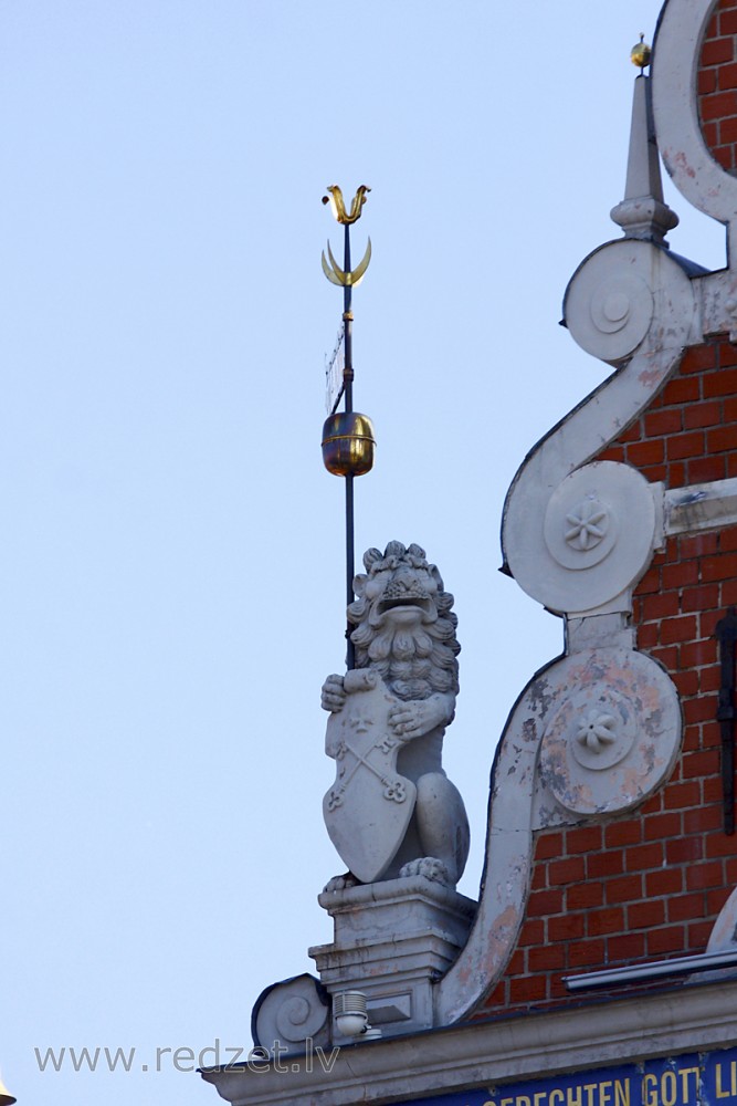 Lion Sculpture on the Blackheads House Facade