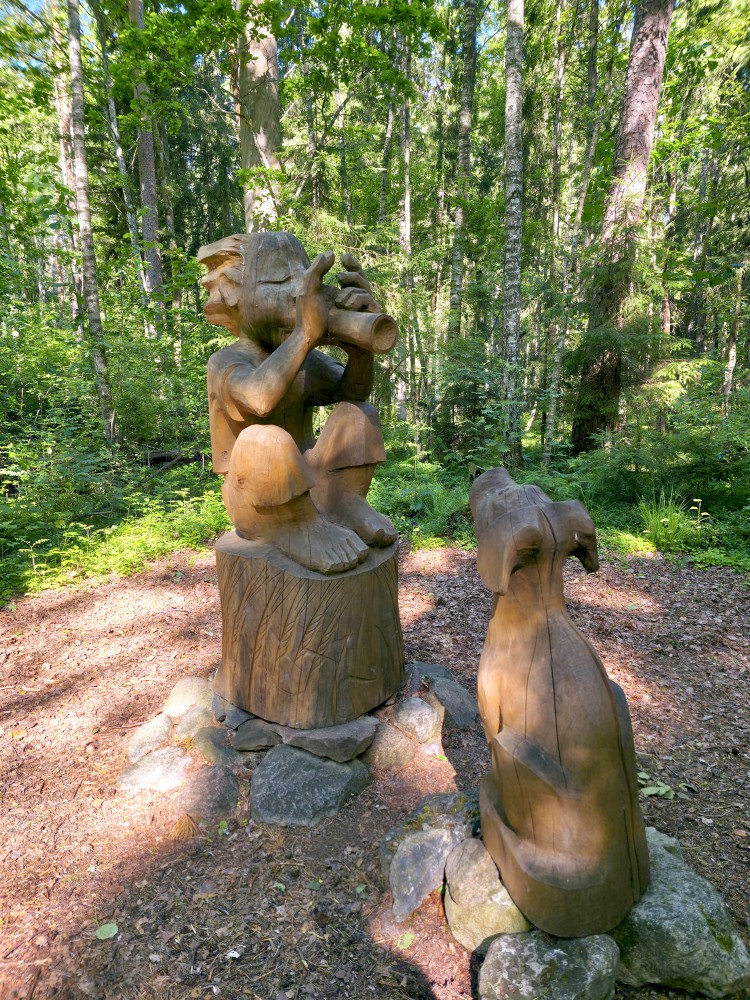 Wooden Sculpture In Cīrava Forest Park