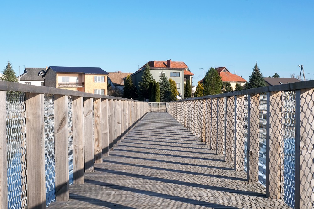 Mosaic of Railings of Svēte Floodplain Meadow Boardwalk